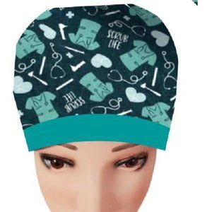 Scrub Tech, Nurses Pixie Cap-Scrub, Surgical, Medical, Doctors Hat, Nurses Hat